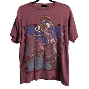 LOONEY TUNES Vintage 1995 Warner Bros. Bugs Bunny Big‎ Graphic Print T-shirt Tee